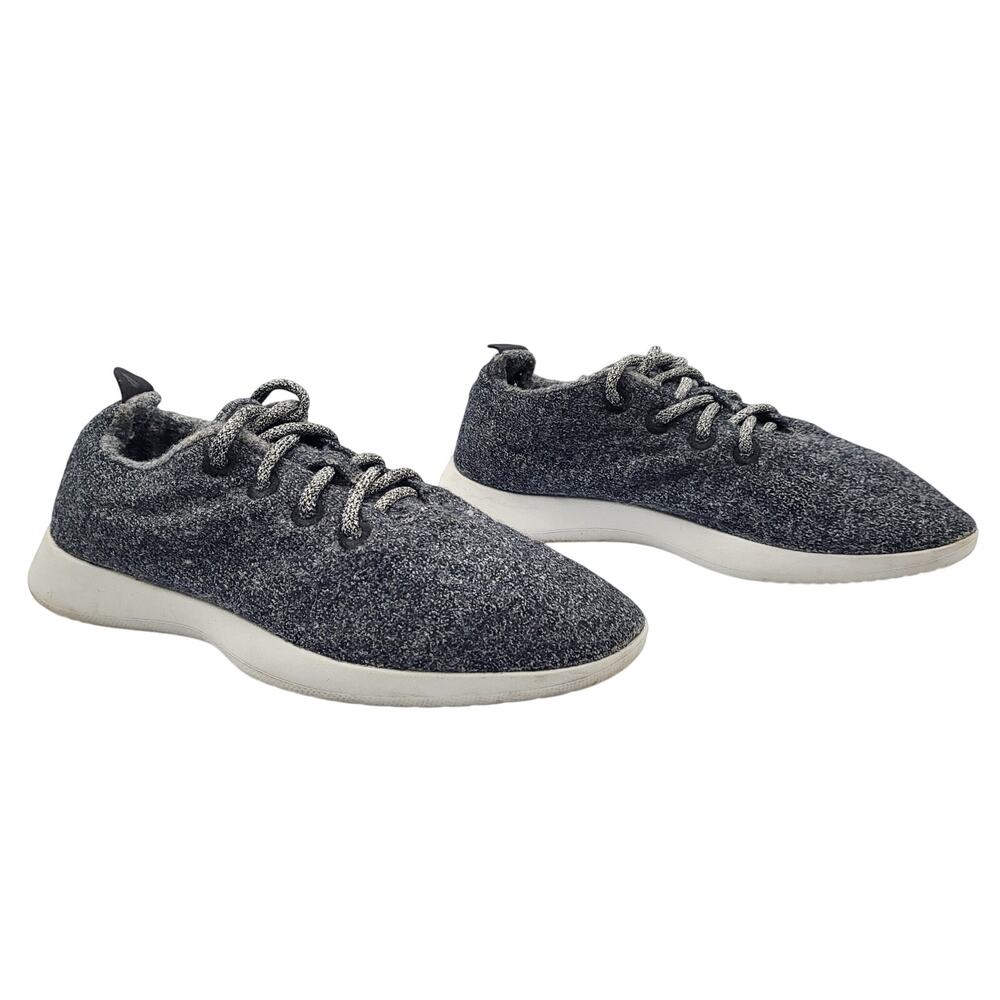 Allbirds Wool Runner Speckled Black Light Gray Soles Casual Sneakers Men's Sz 9